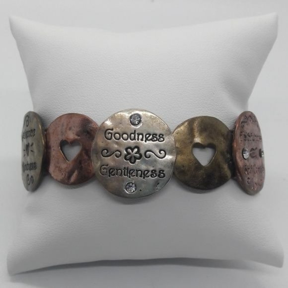 Vintage Love Joy Peace Bracelet of virtues - Picture 2 of 6